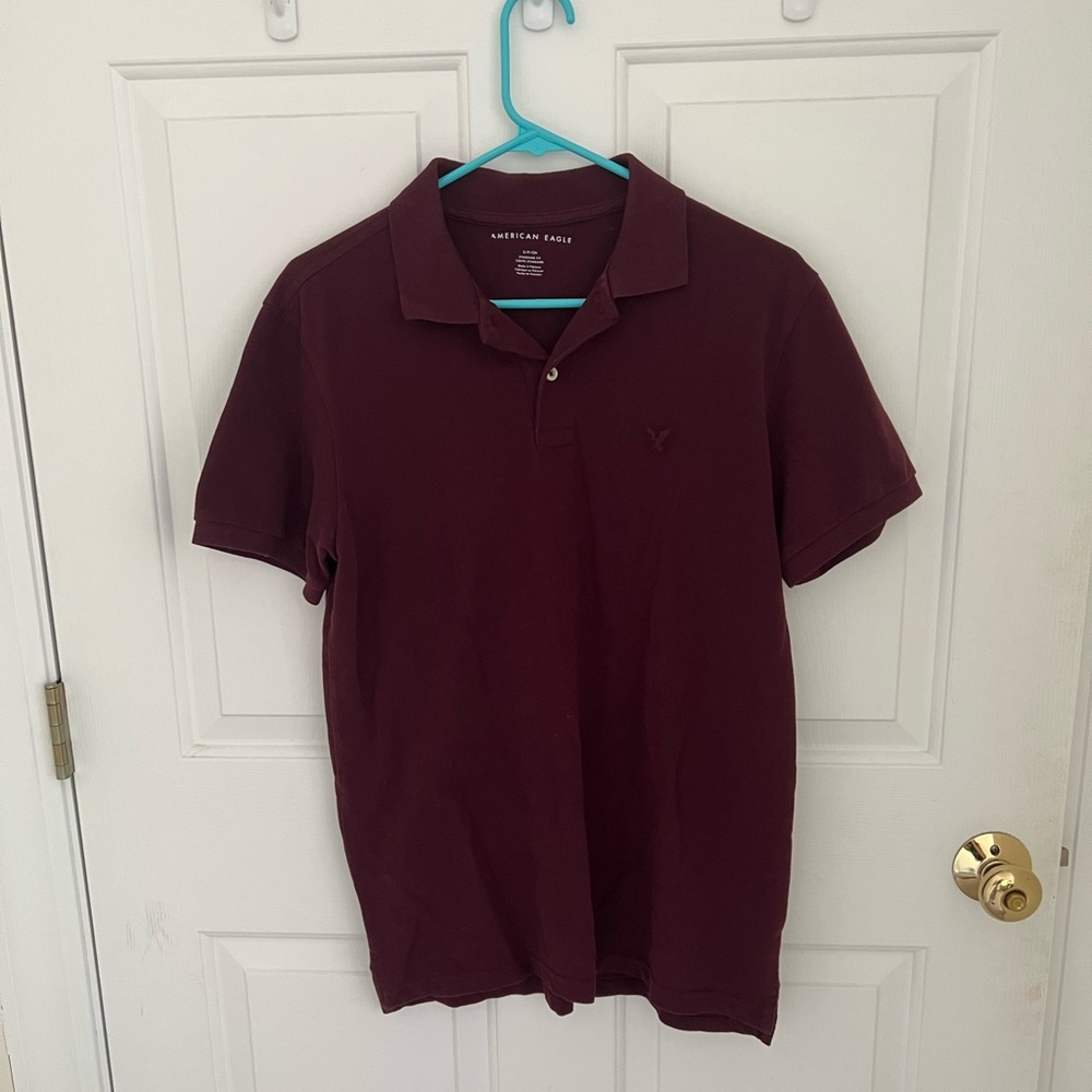 Men’s American Eagle Collared Button Up Short Sleeve Shirt